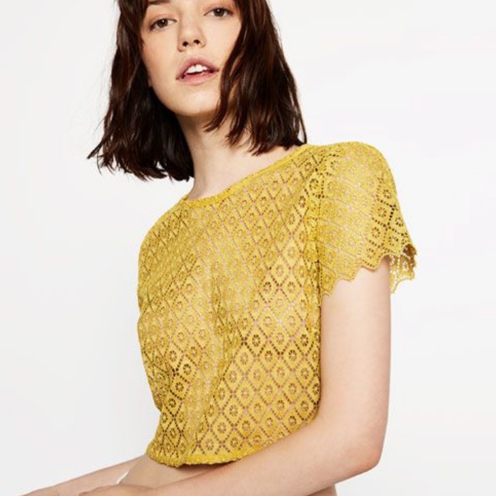 💕2 for $20💕 NWT Zara Lace Crop Top